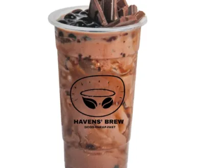 CHOCOLATE MILK TEA WITH TAPIOCA (with free siomai party tray for every 30 cups)