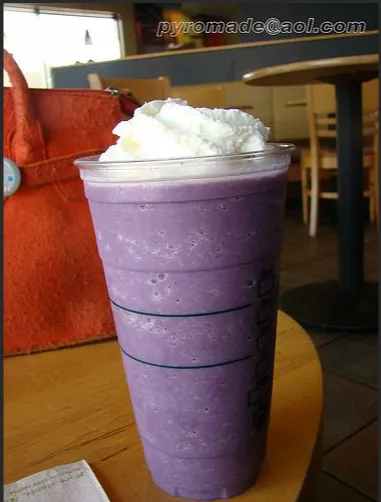 FRAPPE BLUE BERRY FRAPPE BLUEBERRY, FRUIT BASE WITH PEARL, BEST SELLER