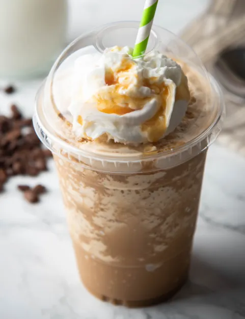 FRAPPE SALTED CARAMEL FRAPPE SALTED CARAMEL, COFFEE BASE WITH COFFEE JELLY