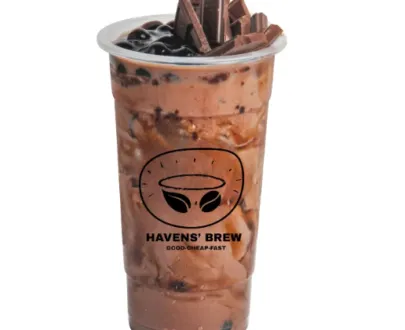 ROCKY ROAD MILK TEA WITH TAPIOCA (with free siomai party tray for every 30 cups)