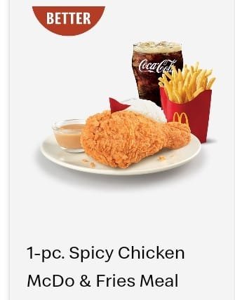 1 PC SPICY CHICKEN MCDO & FRIES MEAL 1 PC SPICY CHICKEN MCDO & FRIES MEAL