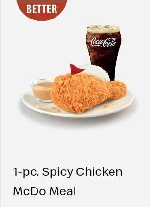 1 PC SPICY CHICKEN MCDO MEAL 1 PC SPICY CHICKEN MCDO MEAL