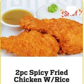 2 PC SPICY FRIED CHICKEN WITH RICE 2 PC SPICY FRIED CHICKEN WITH RICE