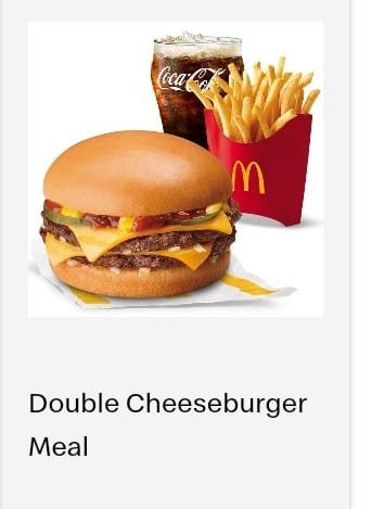 DOUBLE CHEESEBURGER MEAL DOUBLE CHEESEBURGER MEAL