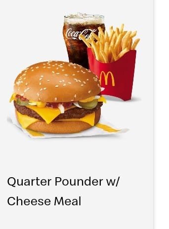 QUARTER POUNDER WITH CHEESE MEAL QUARTER POUNDER WITH CHEESE MEAL